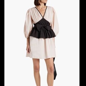 NWT batsheva Devon peplum dress ivory black 8